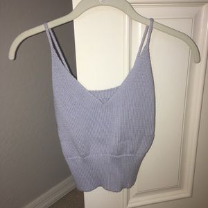 Light blue crop top